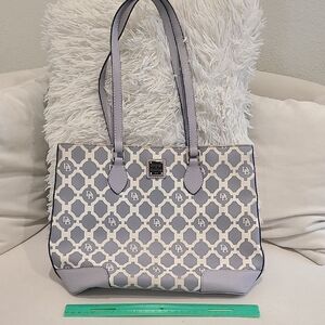 Dooney & Bourke Pebbled Gray Logo Shopper Tote